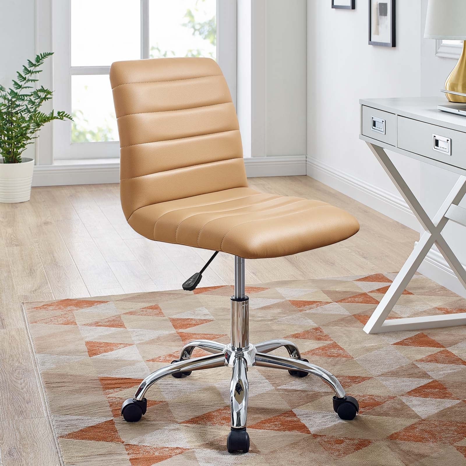 Ripple Armless Mid Back Vinyl Office Chair by Modway