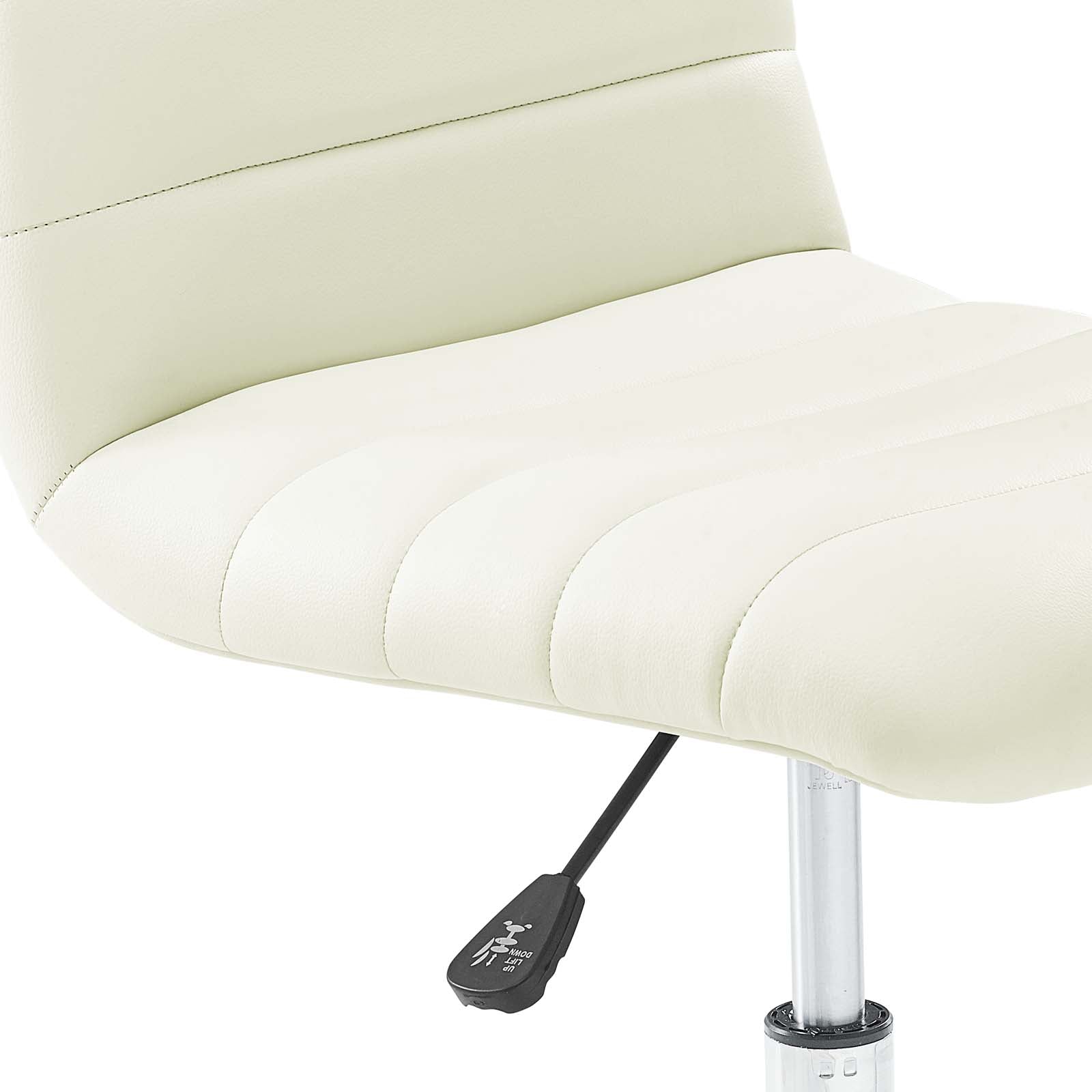 Ripple Armless Mid Back Vinyl Office Chair by Modway