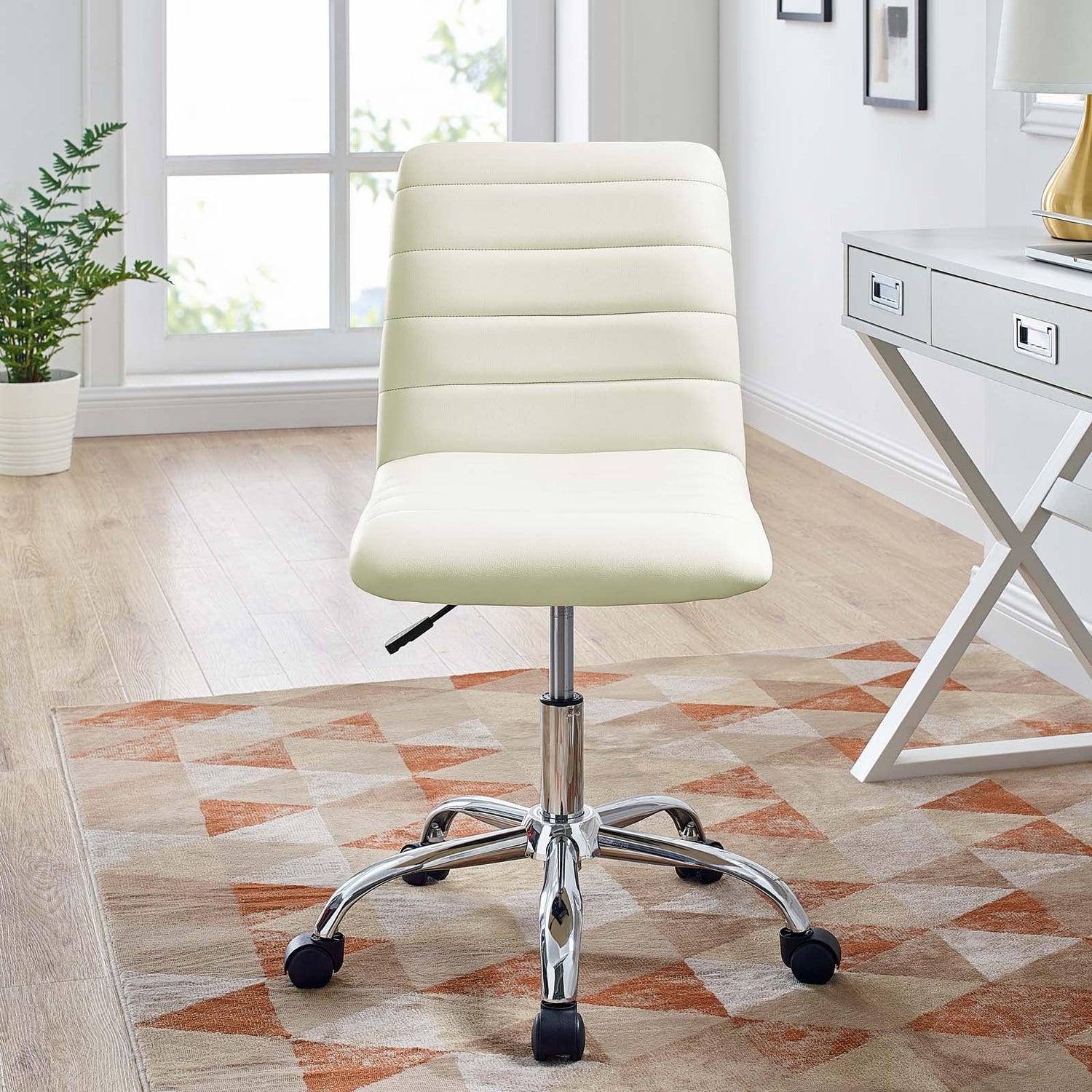 Ripple Armless Mid Back Vinyl Office Chair by Modway