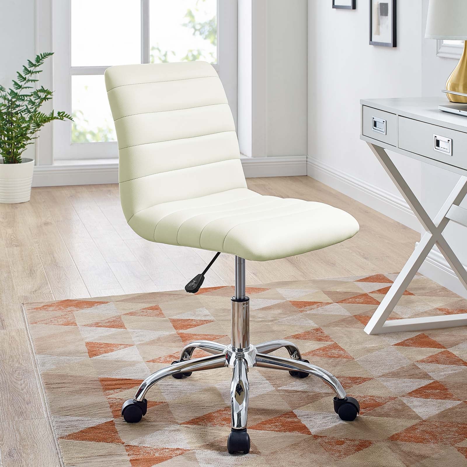 Ripple Armless Mid Back Vinyl Office Chair by Modway