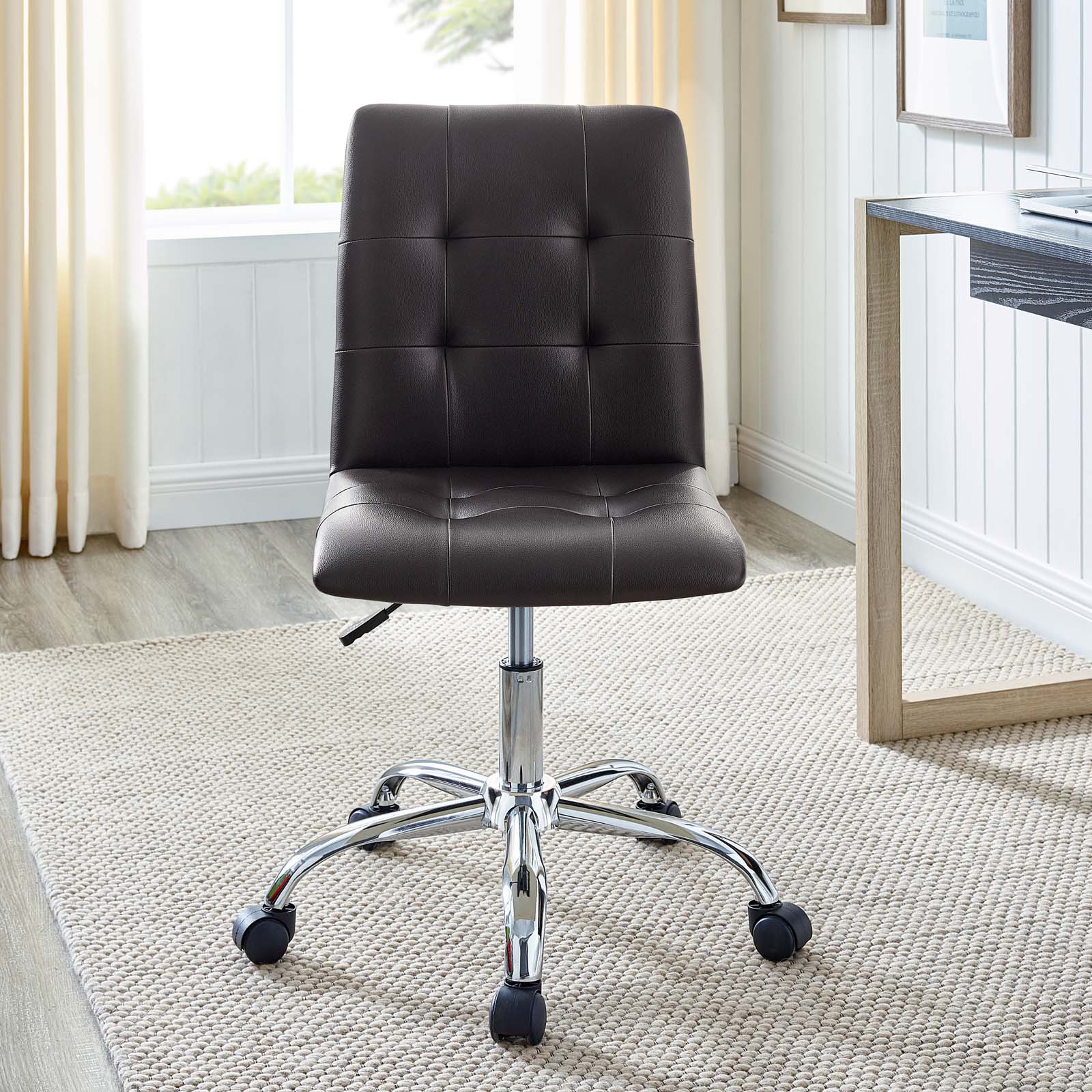 Prim Armless Mid Back Office Chair by Modway