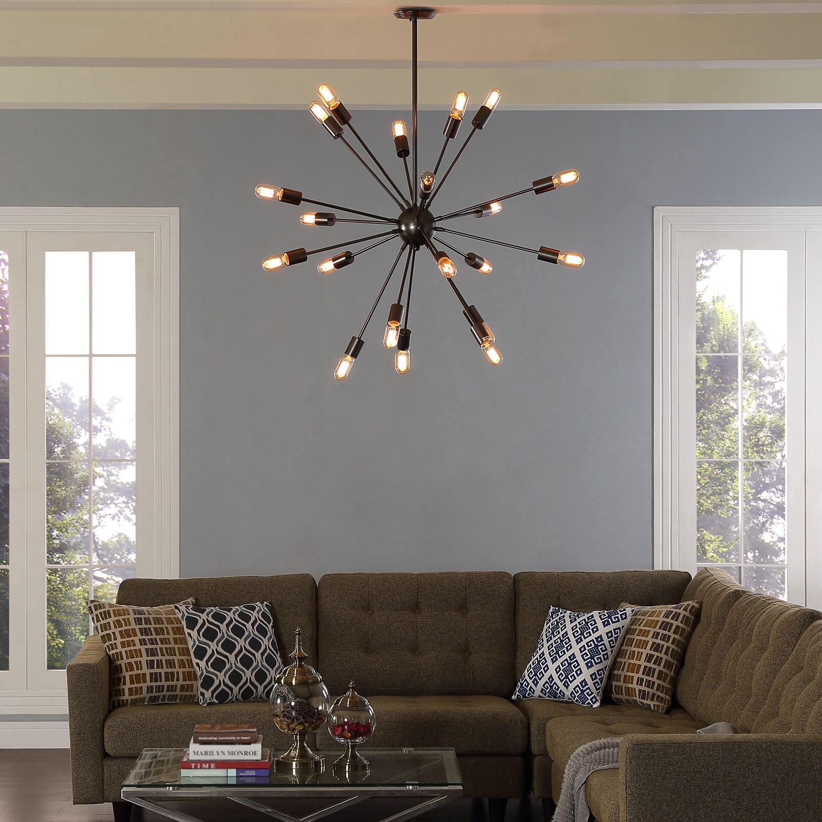 Beam Stainless Steel Chandelier by Modway