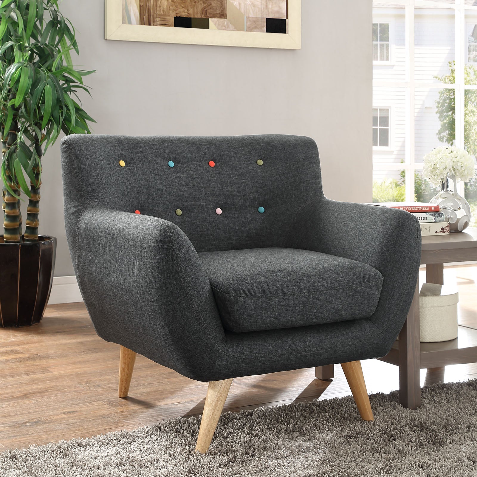 Remark Upholstered Fabric Armchair by Modway