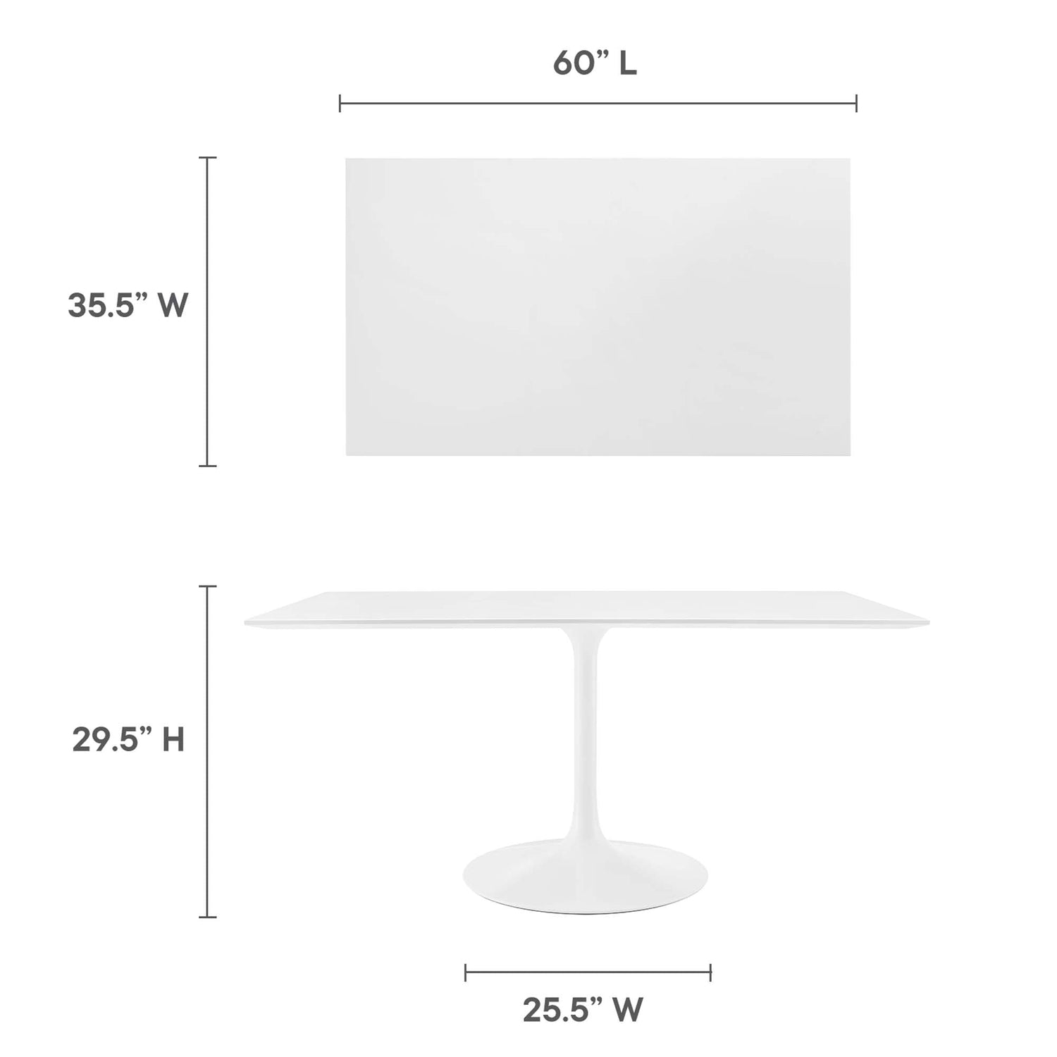 Lippa Rectangle Wood Dining Table by Modway