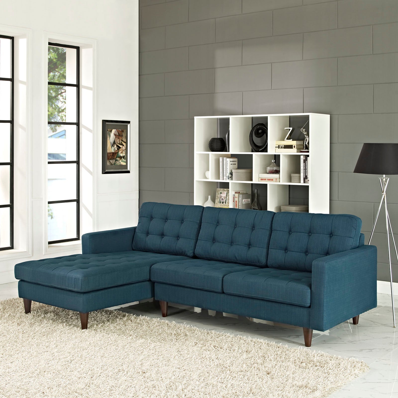 Empress Left-Facing Upholstered Fabric Sectional Sofa by Modway