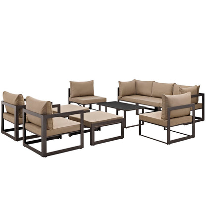 Fortuna 10 Piece Outdoor Patio Sectional Sofa Set By HouseBean