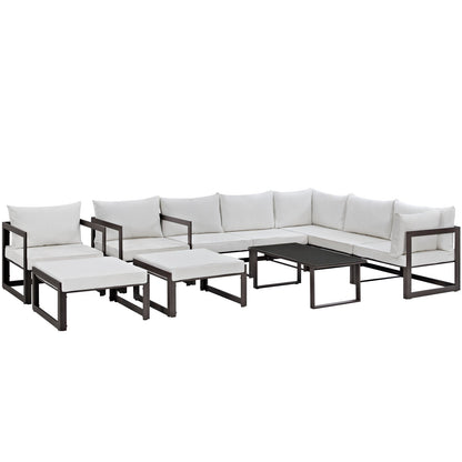 Fortuna 10 Piece Outdoor Patio Sectional Sofa Set By HouseBean