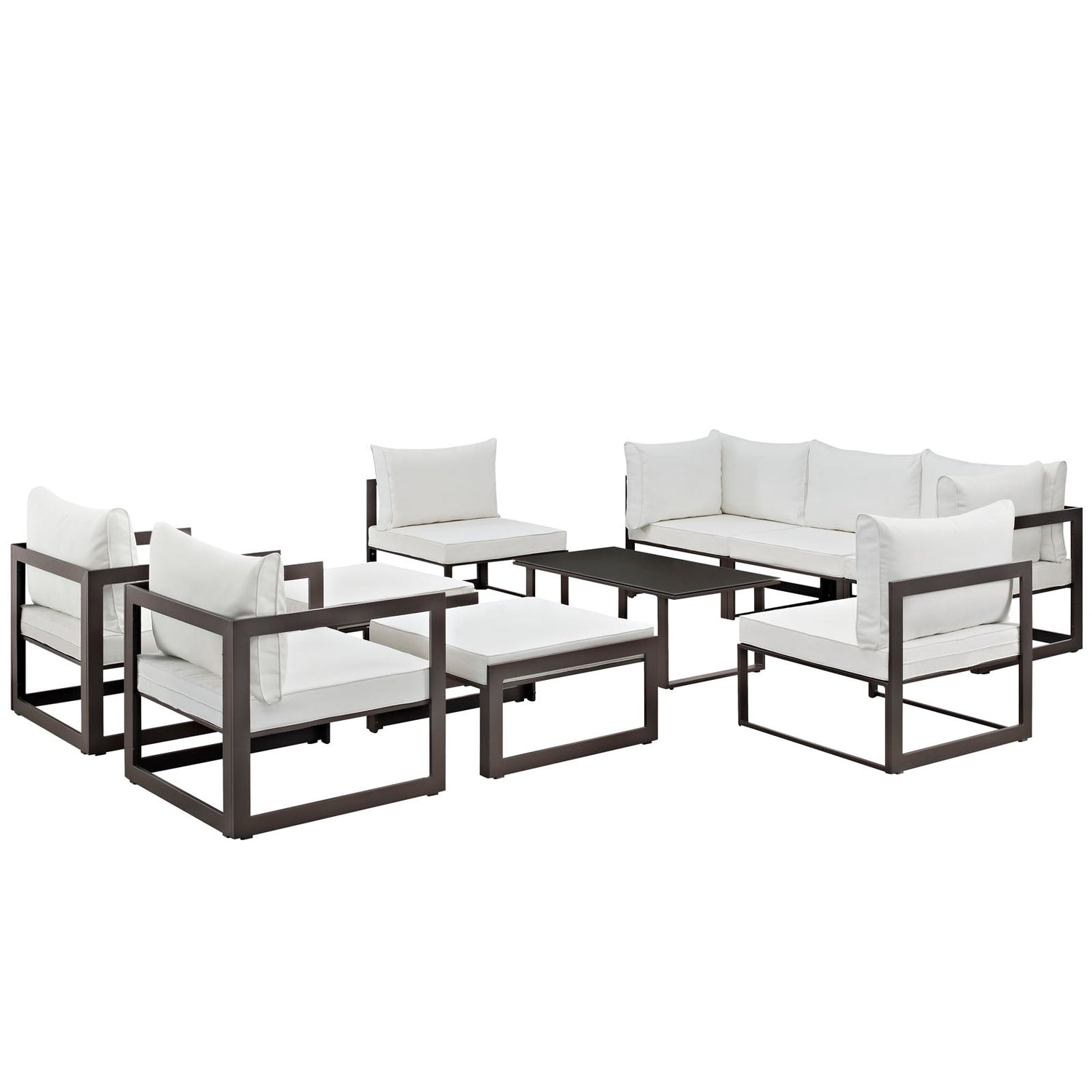 Fortuna 10 Piece Outdoor Patio Sectional Sofa Set By HouseBean