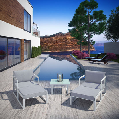 Fortuna 5 Piece Outdoor Patio Sectional Sofa Set by Modway
