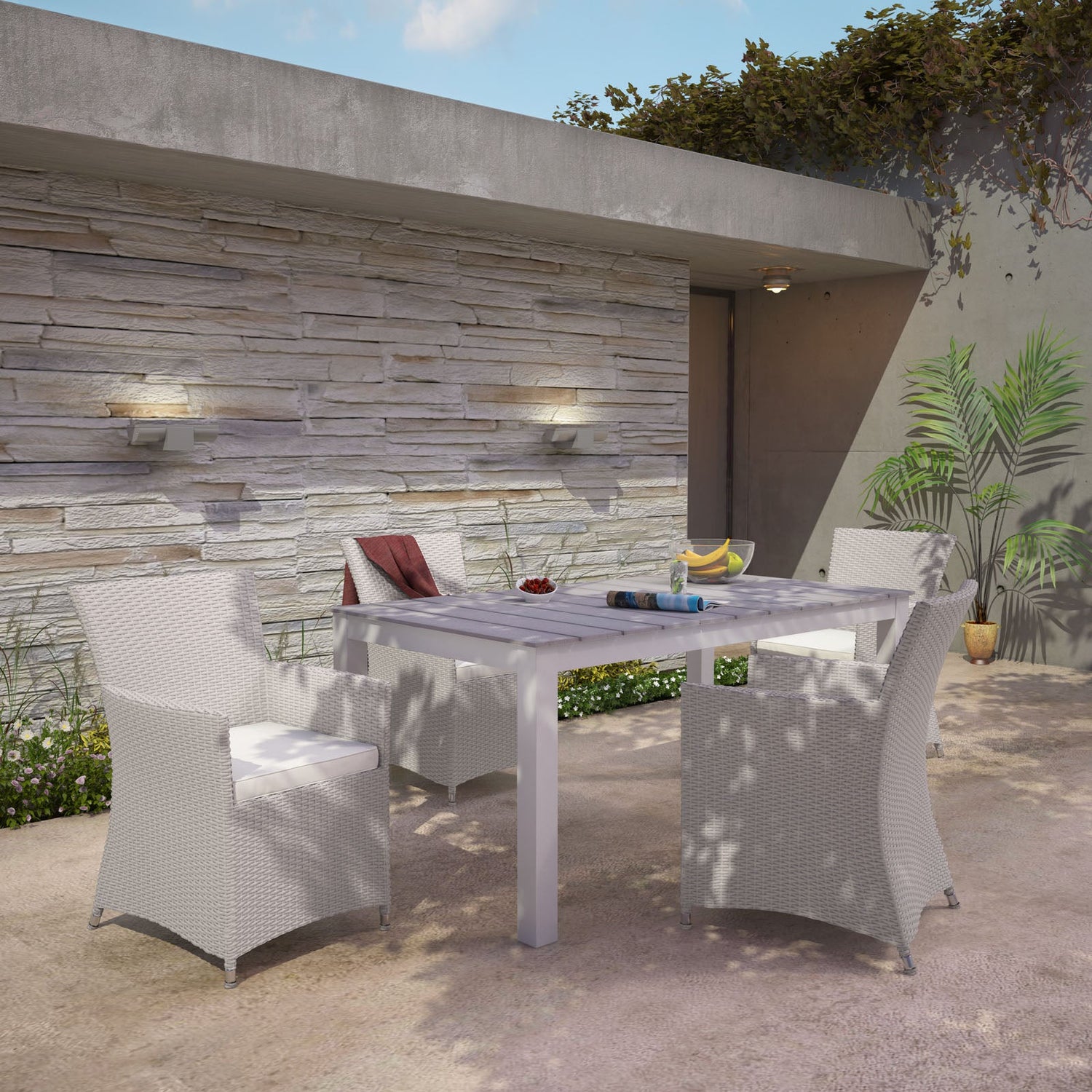 Junction 5 Piece Outdoor Patio Dining Set by Modway