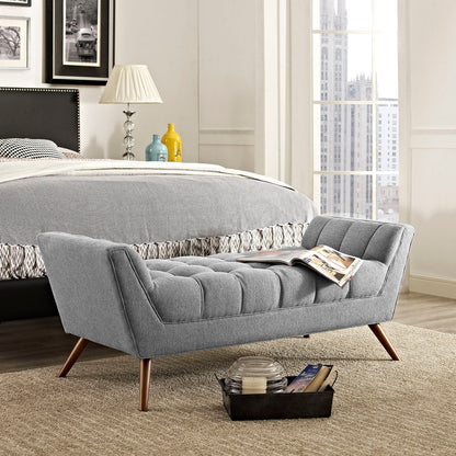 Response Medium Upholstered Fabric Bench By HouseBean