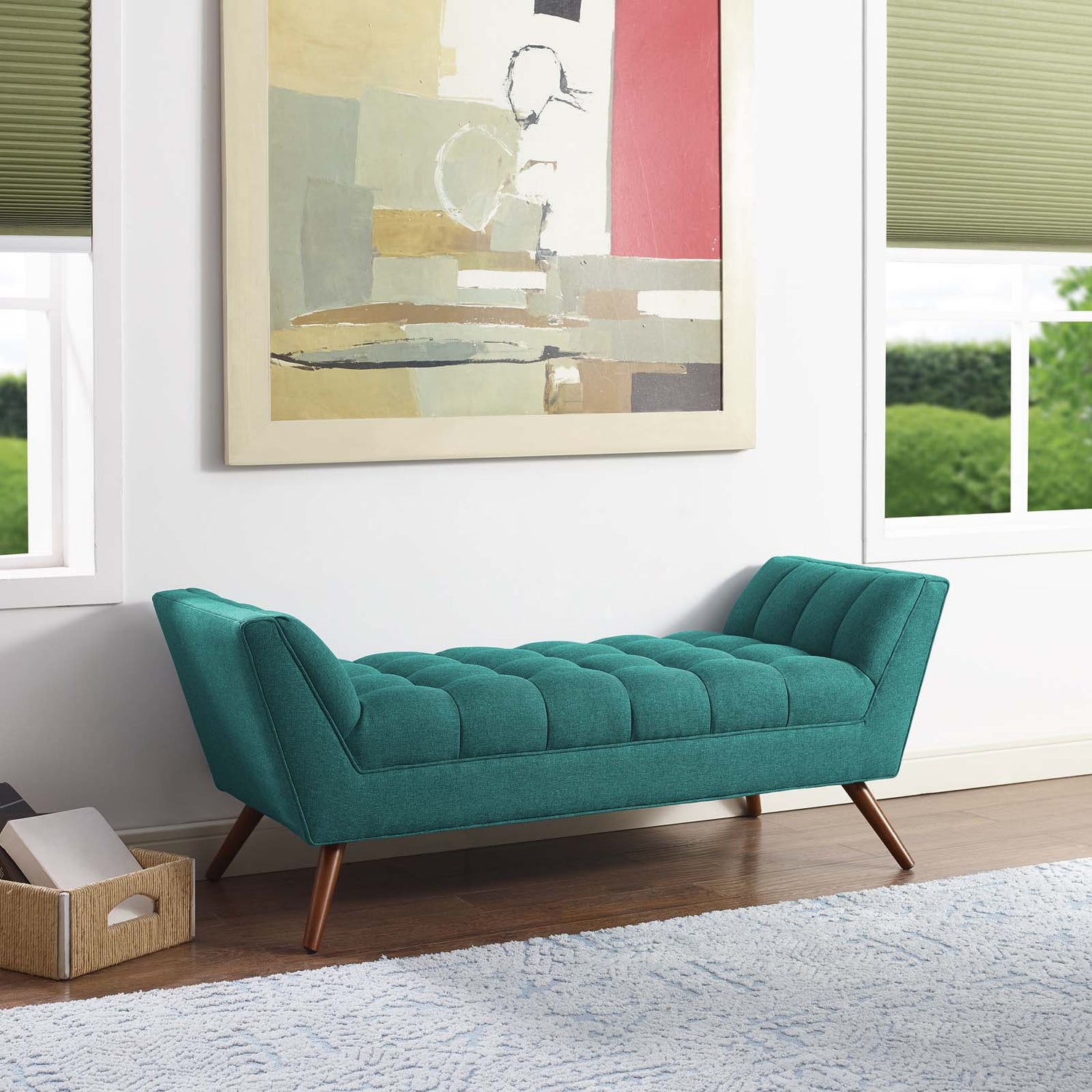 Response Medium Upholstered Fabric Bench By HouseBean