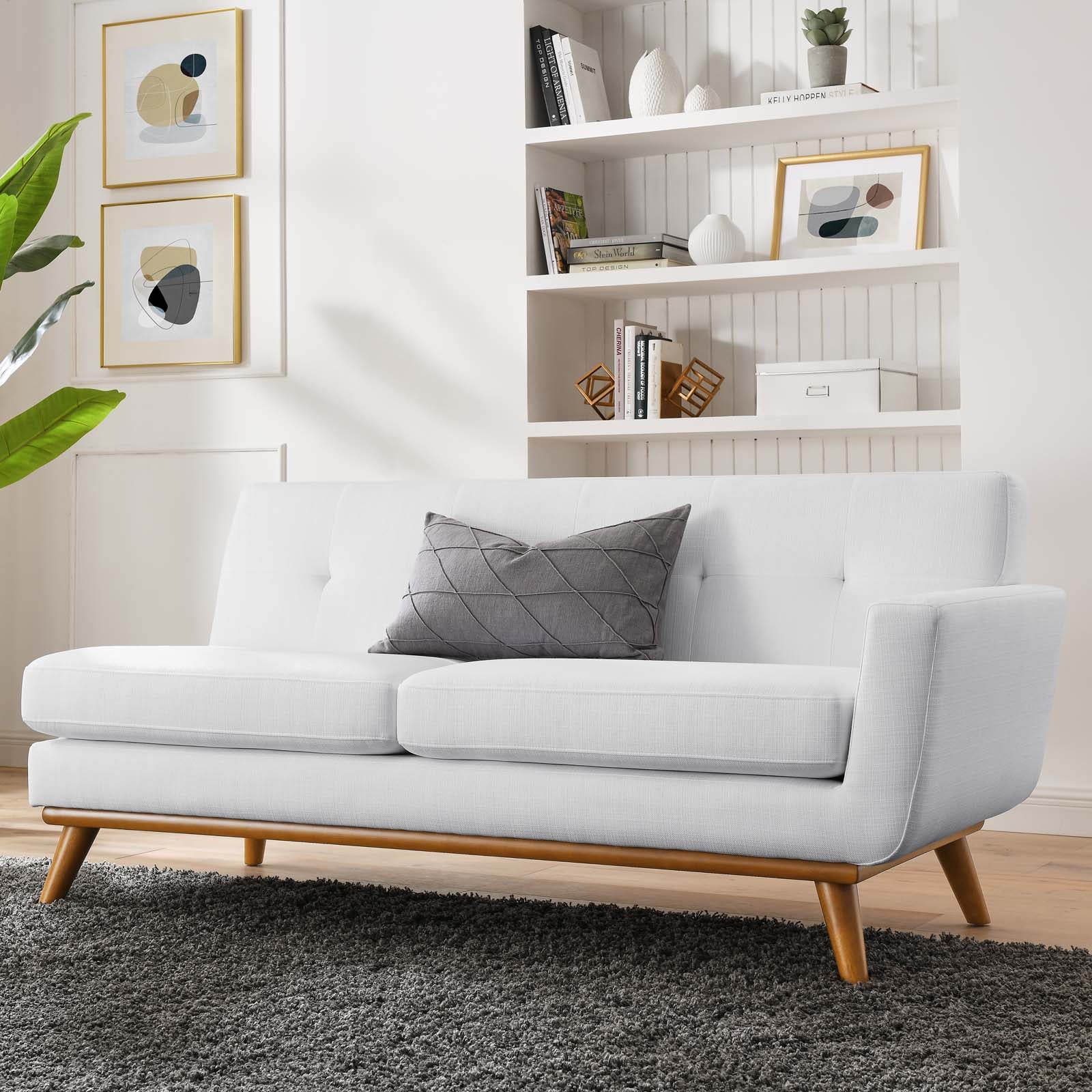 Engage Right-Arm Upholstered Fabric Loveseat By HouseBean