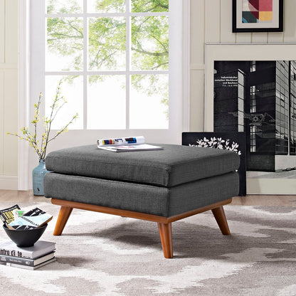 Engage Upholstered Fabric Ottoman By HouseBean