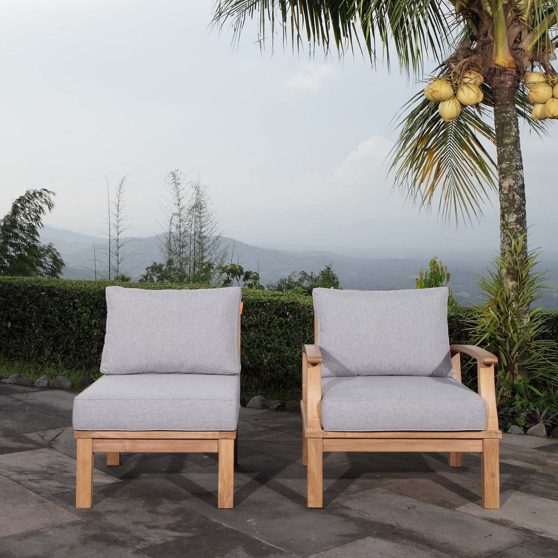 Marina 2 Piece Outdoor Patio Teak Set By HouseBean