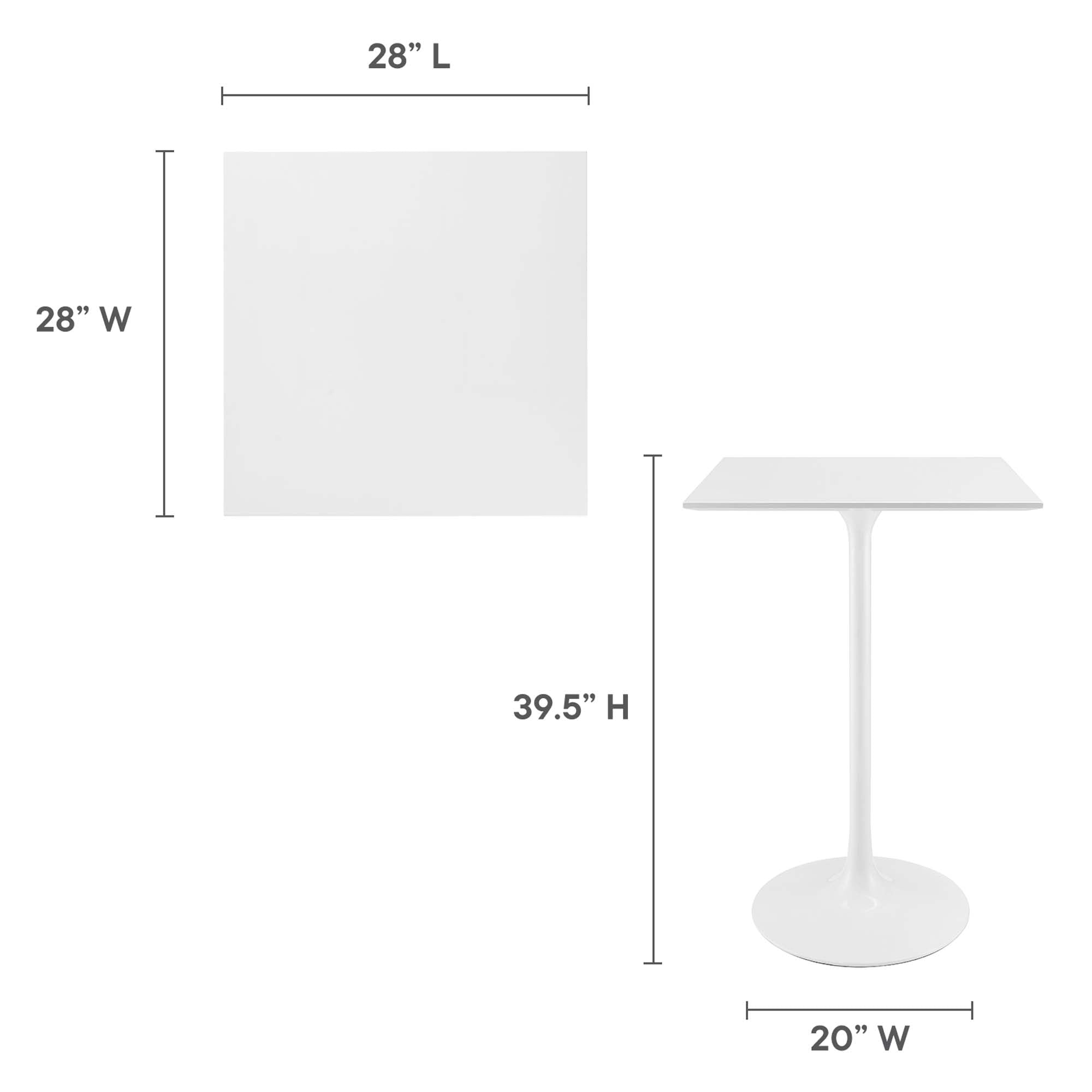 Lippa Square Wood Bar Table by Modway