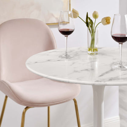 Lippa Round Artificial Marble Bar Table by Modway