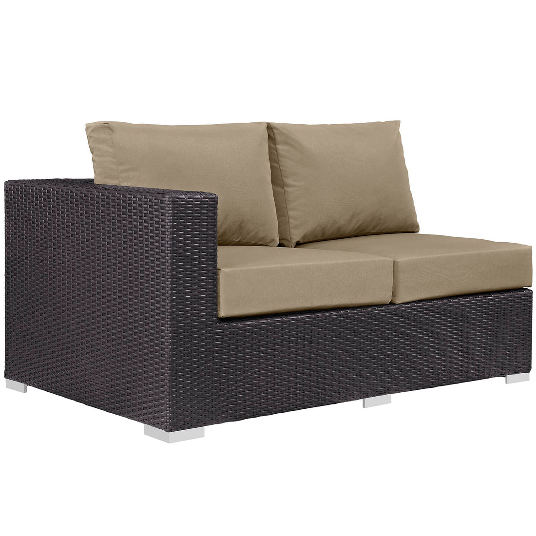 Convene Outdoor Patio Left Arm Loveseat By HouseBean