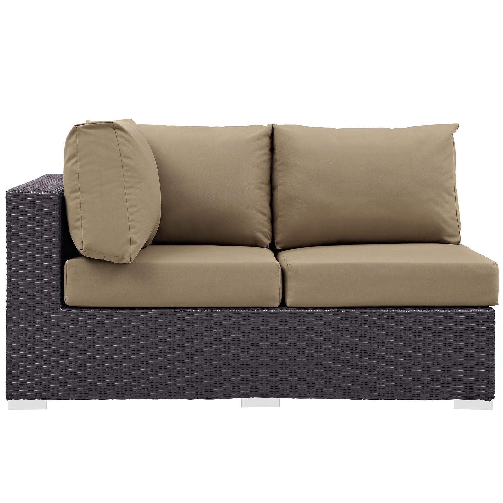 Convene Outdoor Patio Left Arm Loveseat By HouseBean