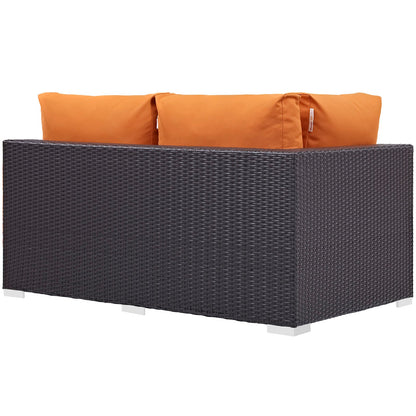 Convene Outdoor Patio Left Arm Loveseat By HouseBean