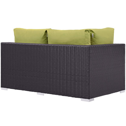 Convene Outdoor Patio Left Arm Loveseat By HouseBean