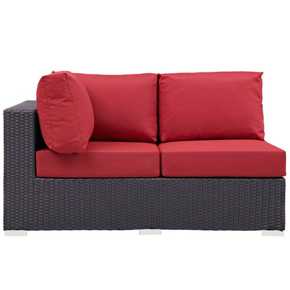 Convene Outdoor Patio Left Arm Loveseat By HouseBean