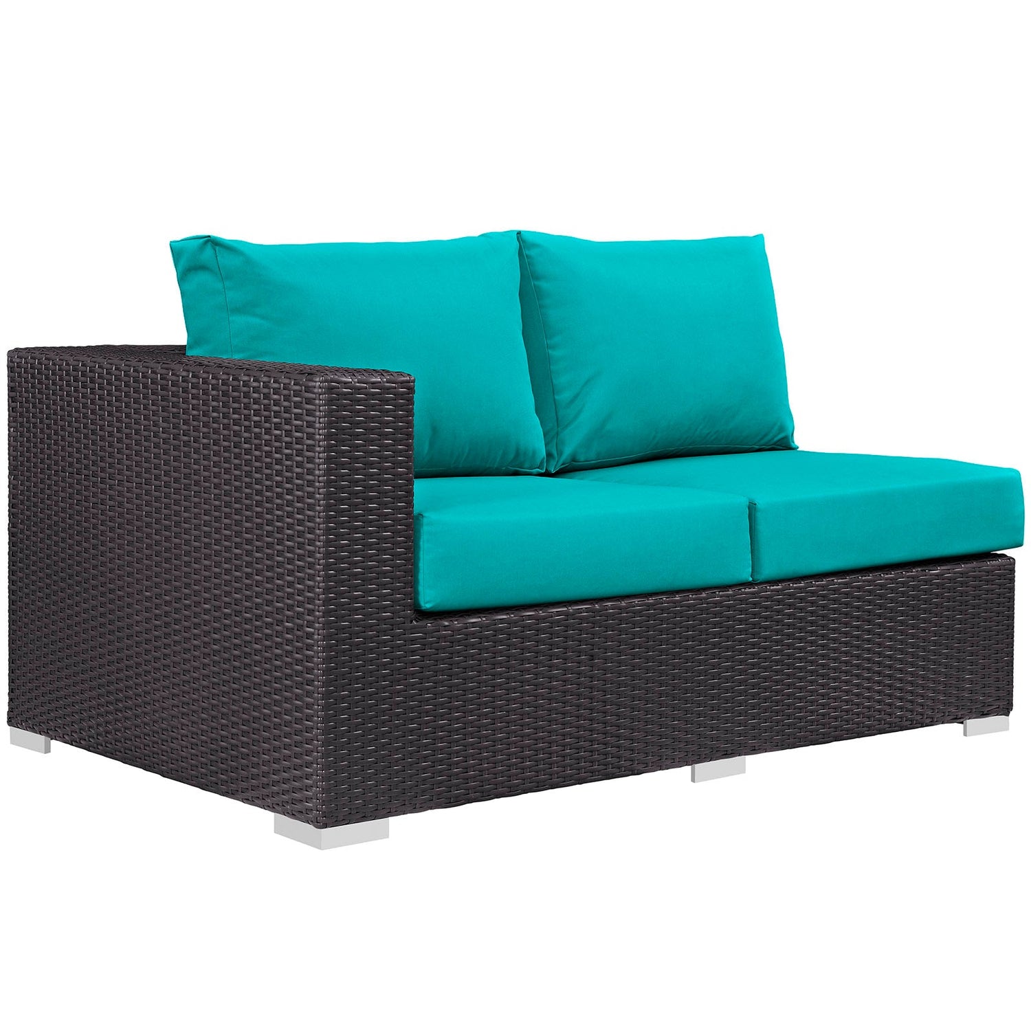 Convene Outdoor Patio Left Arm Loveseat By HouseBean