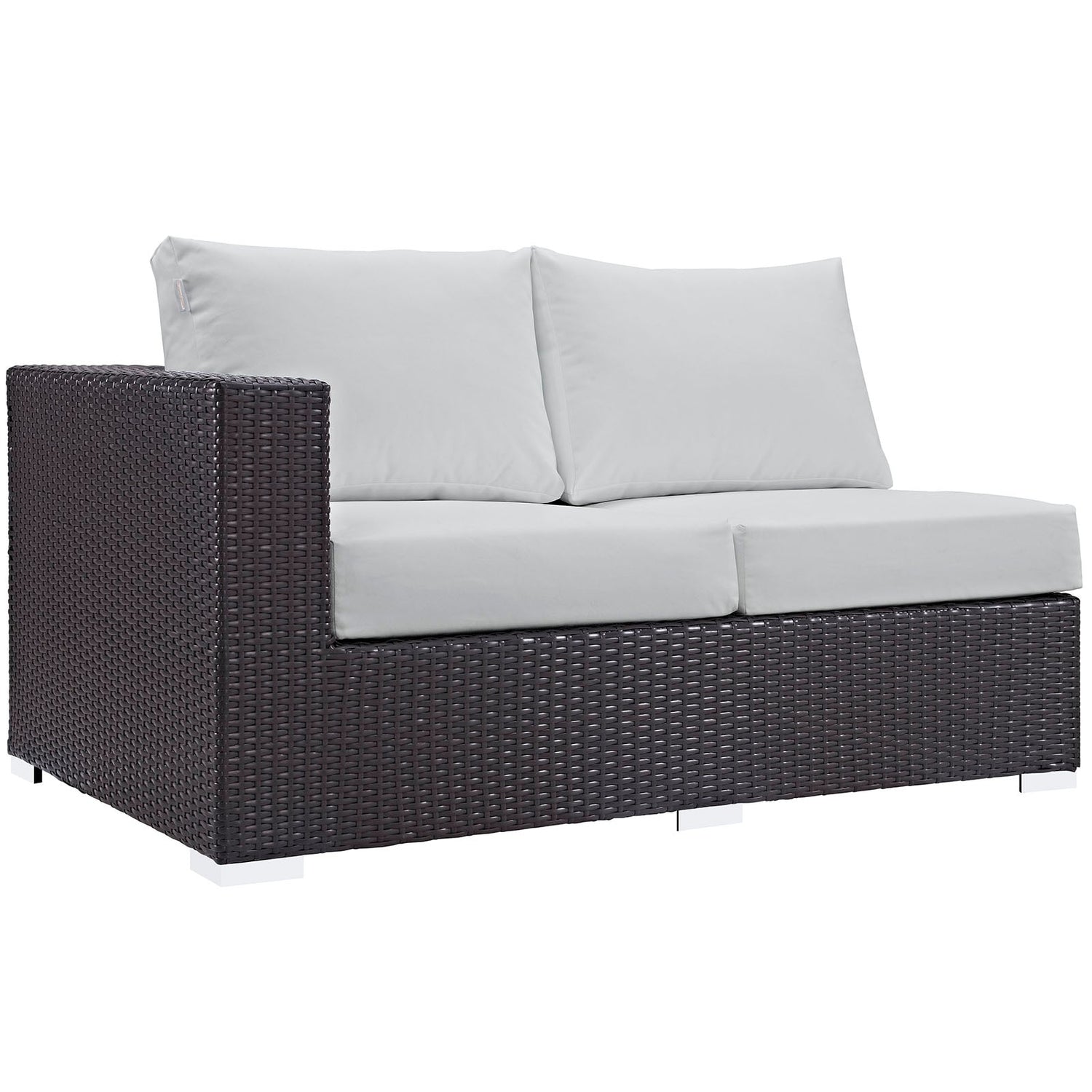 Convene Outdoor Patio Left Arm Loveseat By HouseBean