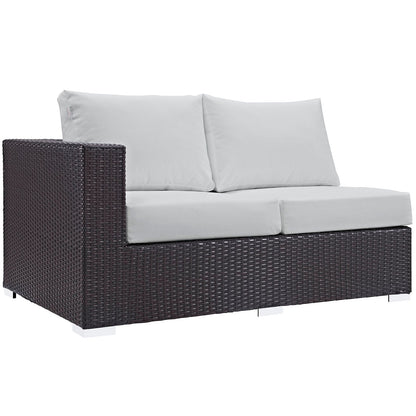 Convene Outdoor Patio Left Arm Loveseat By HouseBean