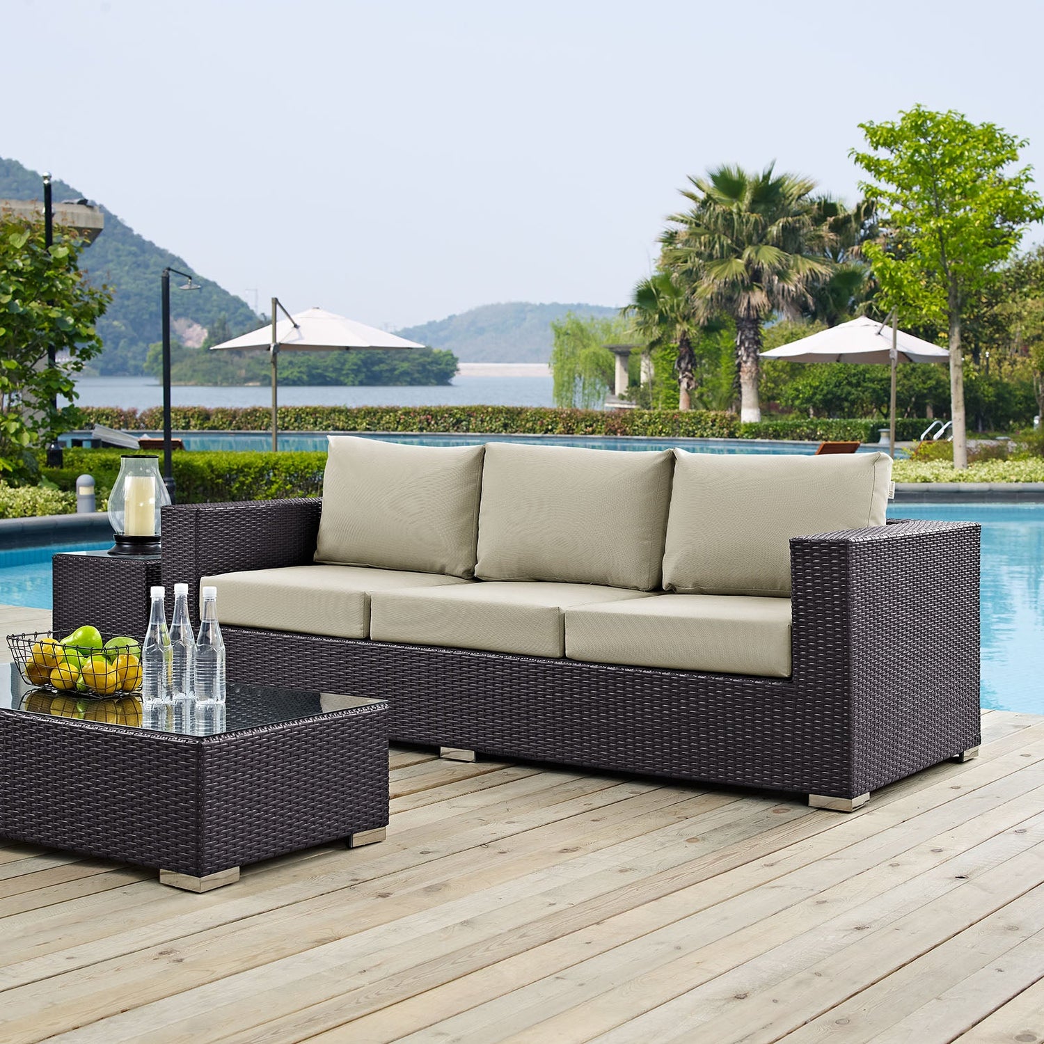 Convene Outdoor Patio Sofa by Modway