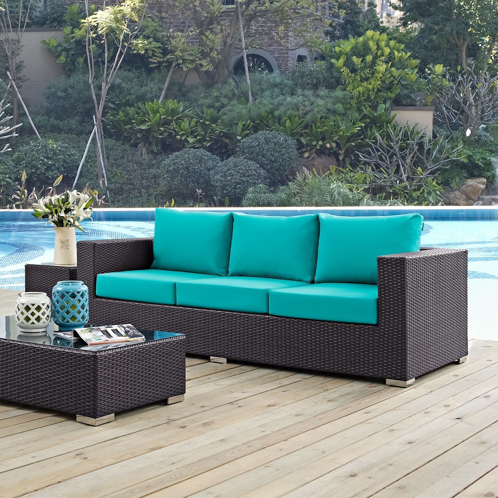 Convene Outdoor Patio Sofa by Modway