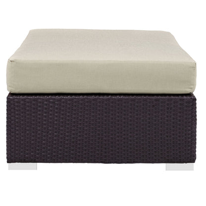 Convene Outdoor Patio Fabric Rectangle Ottoman by Modway