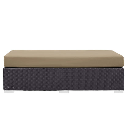 Convene Outdoor Patio Fabric Rectangle Ottoman by Modway