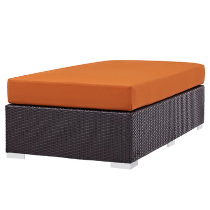 Convene Outdoor Patio Fabric Rectangle Ottoman by Modway