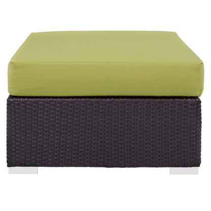 Convene Outdoor Patio Fabric Rectangle Ottoman by Modway