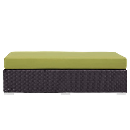 Convene Outdoor Patio Fabric Rectangle Ottoman by Modway