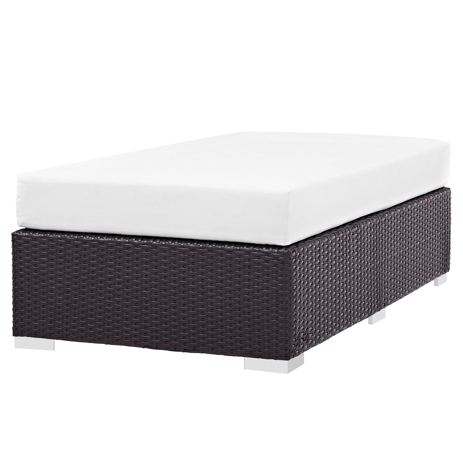 Convene Outdoor Patio Fabric Rectangle Ottoman by Modway