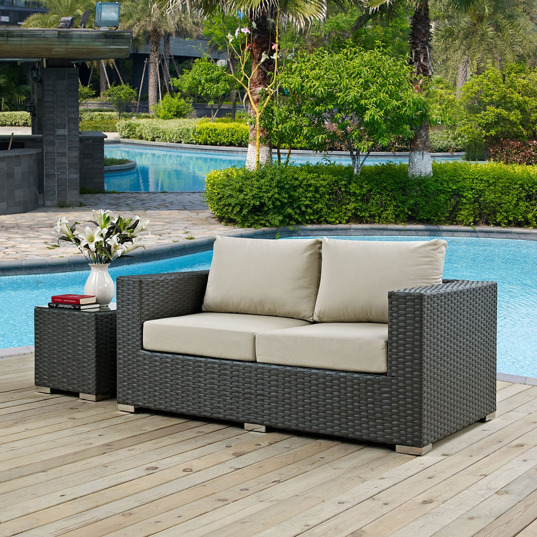 Sojourn Outdoor Patio Sunbrella¬Æ Loveseat by Modway