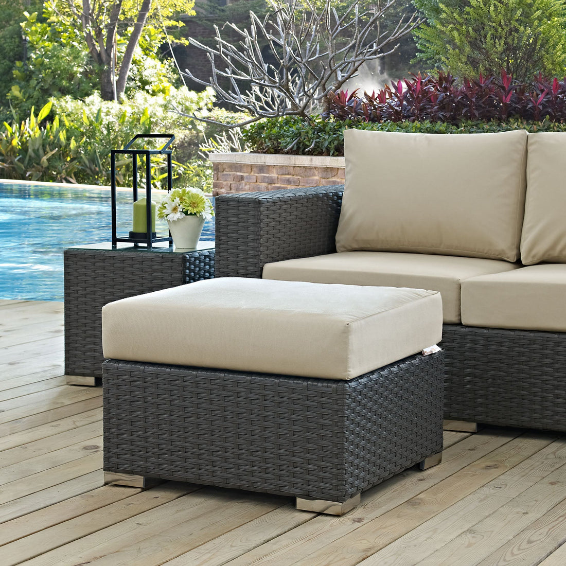 Sojourn Outdoor Patio Sunbrella¬Æ Ottoman by Modway