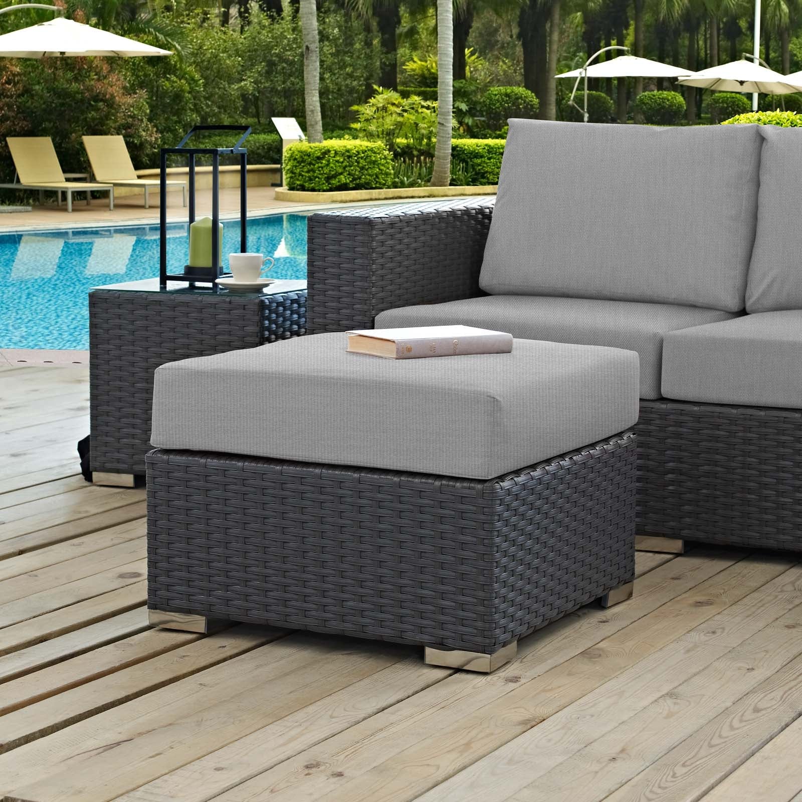 Sojourn Outdoor Patio Sunbrella¬Æ Ottoman by Modway