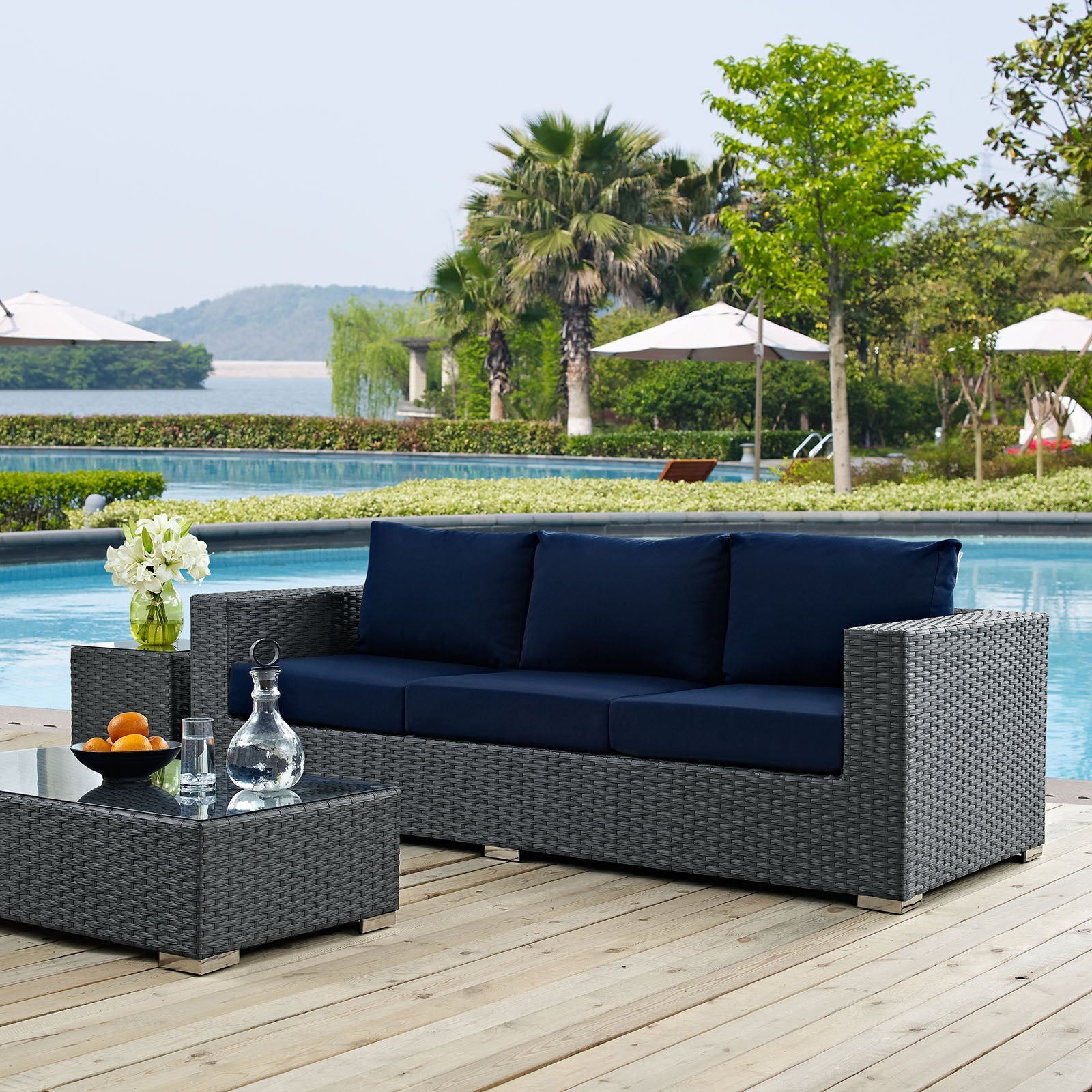 Sojourn Outdoor Patio Sunbrella¬Æ Sofa by Modway