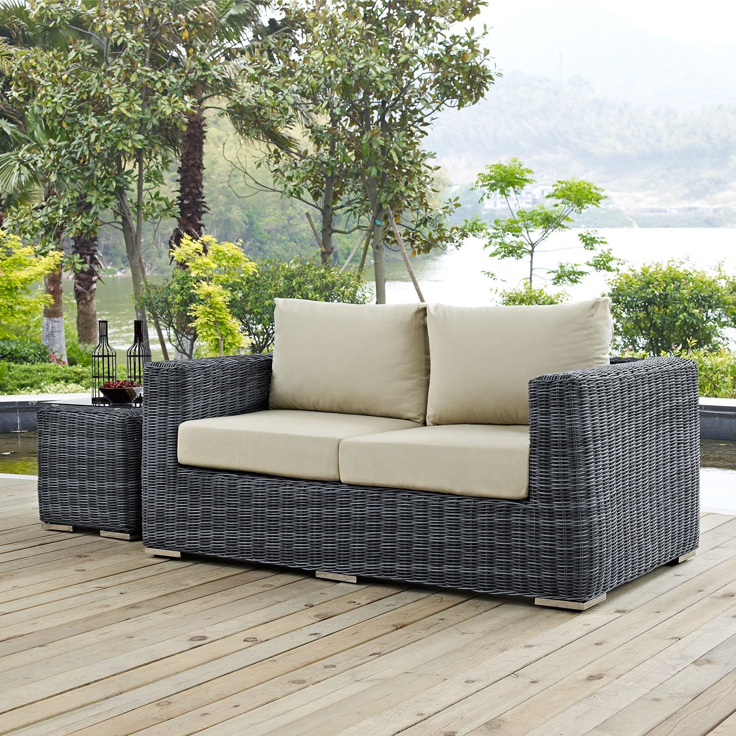 Summon Outdoor Patio Sunbrella¬Æ Loveseat by Modway