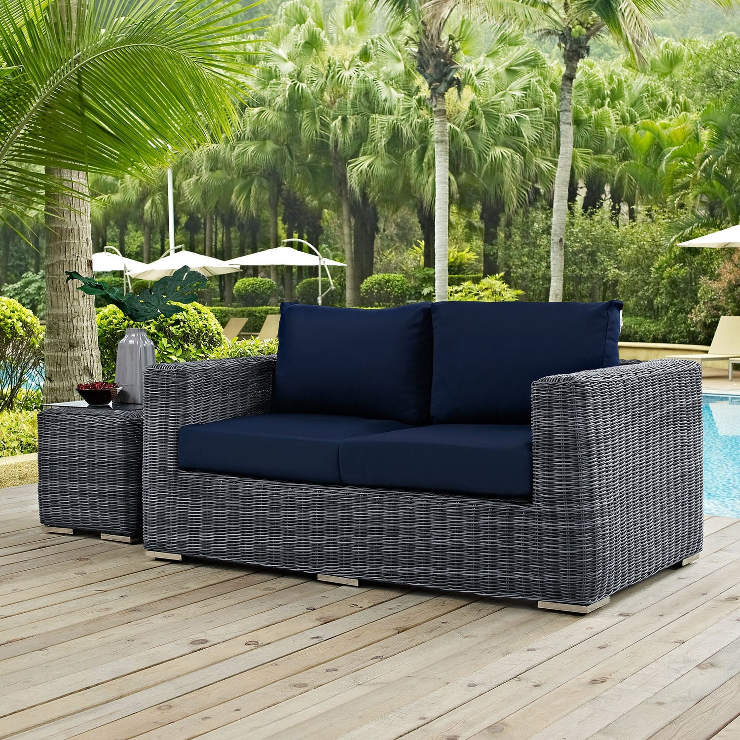 Summon Outdoor Patio Sunbrella¬Æ Loveseat by Modway