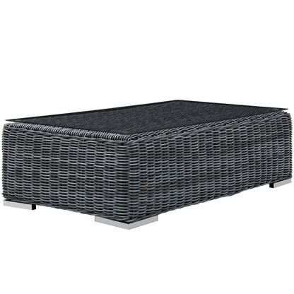 Summon Outdoor Patio Glass Top Coffee Table by Modway