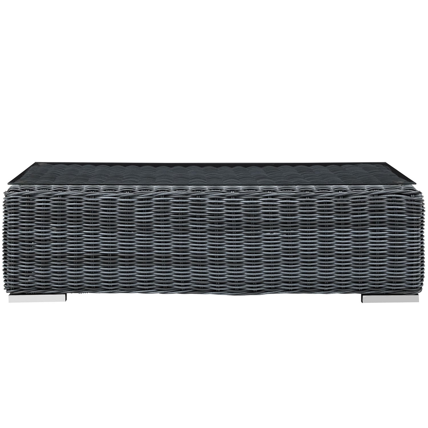Summon Outdoor Patio Glass Top Coffee Table by Modway