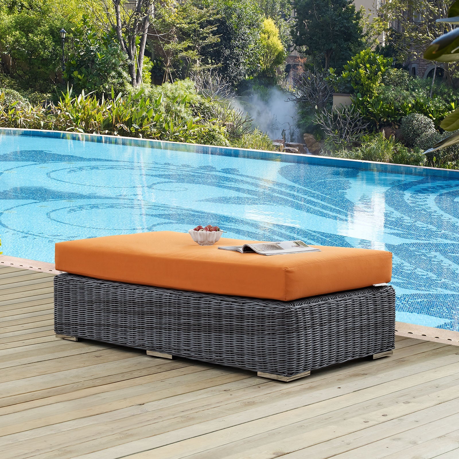 Summon Outdoor Patio Sunbrella¬¨√Ü Rectangle Ottoman By HouseBean