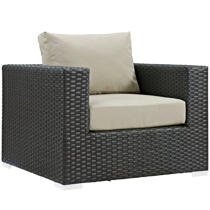Sojourn 8 Piece Outdoor Patio Sunbrella¬Æ Sectional Set by Modway