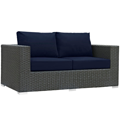 Sojourn 8 Piece Outdoor Patio Sunbrella¬Æ Sectional Set by Modway