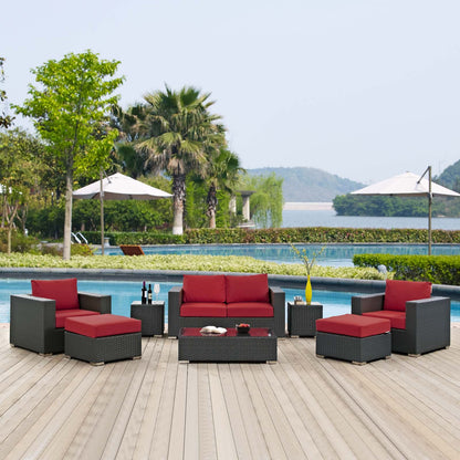 Sojourn 8 Piece Outdoor Patio Sunbrella¬Æ Sectional Set by Modway