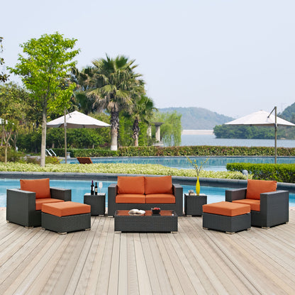 Sojourn 8 Piece Outdoor Patio Sunbrella¬Æ Sectional Set by Modway